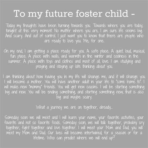 open letter   future foster children fostercare fostering