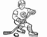 Hockey Coloring Player Ice Coloringcrew Pages sketch template