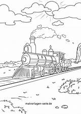 Ausmalbild Zug Ausmalbilder Eisenbahn Lokomotive Dampflok Dampfender Kinderbilder Malvorlagen Ausdrucken Westen Kostenlos sketch template