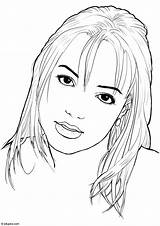 Coloring Britney Spears sketch template
