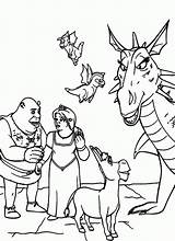 Coloring Fiona Donkey Print Shrek Pages Family sketch template