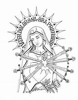 Lady Coloring Pages Sorrows Mary Catholic Fatima Sorrowful Mother Delphina Rose Colorear Para Mater Jesus Choose Board Printable Dolorosa Getdrawings sketch template