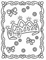 Princess Crown Coloring Pages Girls Kids Printables Wuppsy Template Colouring Princes Crowns Printable Sheets Drawing Tiara Popular Gif sketch template