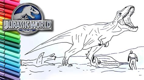 jurassic world fallen kingdom drawing  coloring dinosaur trex