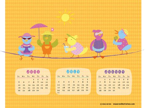 nina   downloadable summer desktop calendar