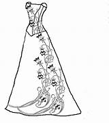Dress Coloring Pages Fancy Barbie Printable Color Getcolorings sketch template