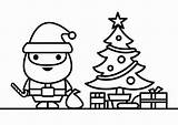 Tree Para Noel Colorear Santa Con Navidad Coloring Claus Dibujo Julenissen Sapin Et Coloriage Fargelegge Christmas Kerstman Kleurplaat Kerstboom Bilde sketch template