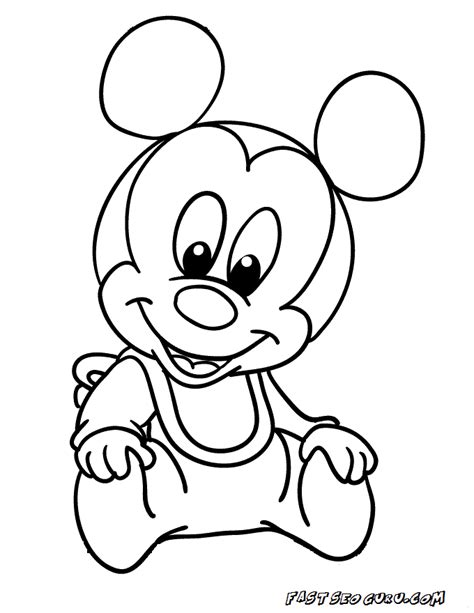 cartoon printable mickey mouse disney babies coloring pages