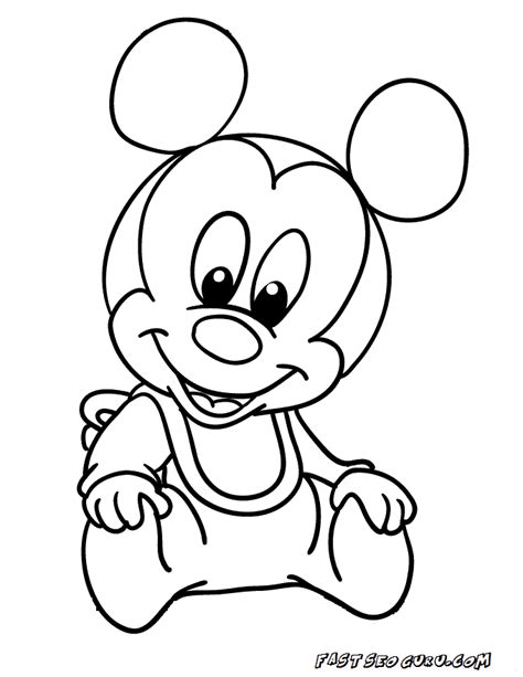 coloring pages  baby mickey mouse coloring home