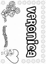 Veronica Coloring Name Pages Color Hellokids Girl Print Popular sketch template