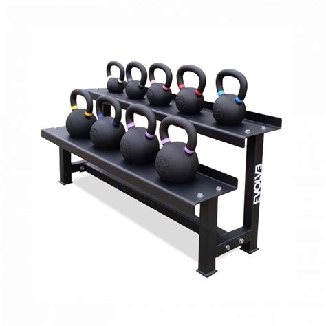 evolve kettlebells rack fitplayground equipment