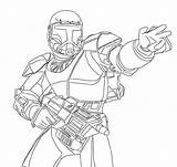 Clone Trooper Commando Cody Fierce Jedi sketch template