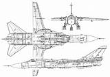 Fencer Sukhoi 24m Caza Ataque sketch template