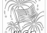 Patriotic Coloring Pages Coloring4free Fireworks Flag Usa Category sketch template