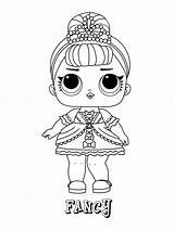 Lol Coloring Color Pages Dolls Print Fancy Surprise Girl Doll Printable Queen Kids Popular Clipart sketch template