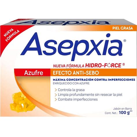 asepxia jabón azufre efecto anti sebo x 100 gramos farmacia leloir