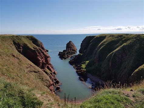 arbroath cliffs scotland  cracking wee place oc   indieartist chicago