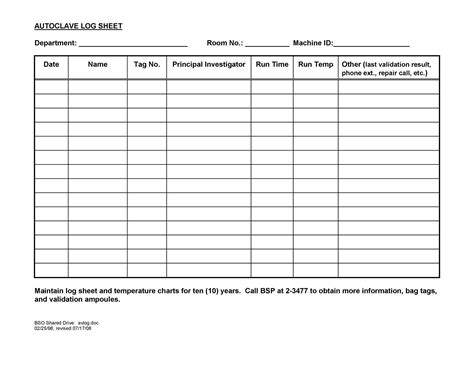 printable waste sheet template