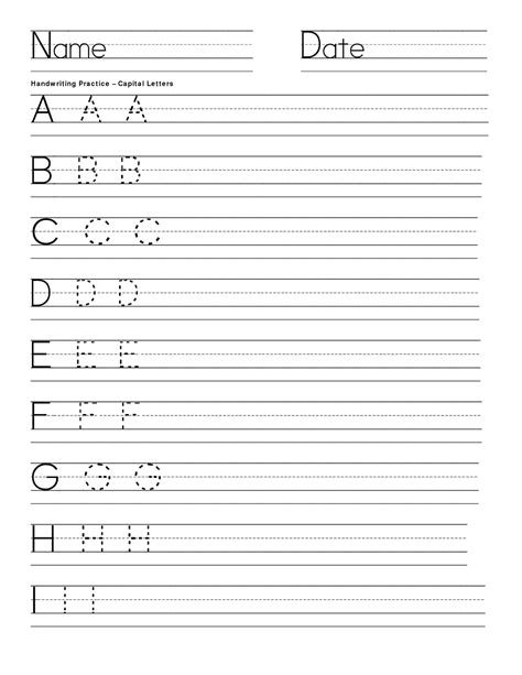 alphabet writing practice worksheet learning printable