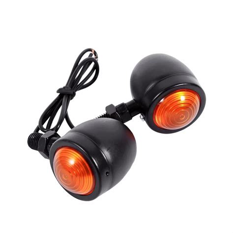 pair motorcycle turn signal indicator light amber motorbike blinker headlight  indicator