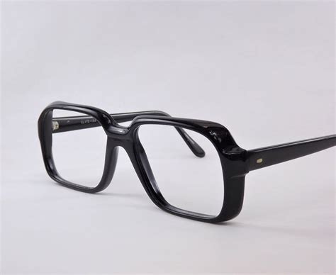 Black Eyeglasses Mens Retro Frame Big Square Glasses Black Glasses