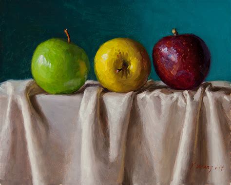 wang fine art  apples  life contemporary realism daily painting  painting  day oil