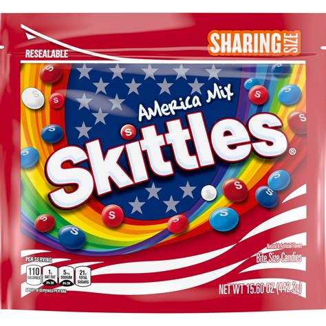 Skittles America Mix Red White And Blue Patriotic Candy 15 6 Oz Sharing