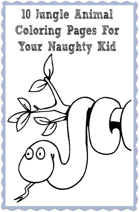top  jungle animal coloring pages   naughty kid snake coloring