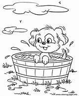 Coloring Pages Dog Puppy Printable Dogs Color Bucket Print Animal Kids Clipart Colouring Printables Raisingourkids Animals Colour Bath Books Baby sketch template