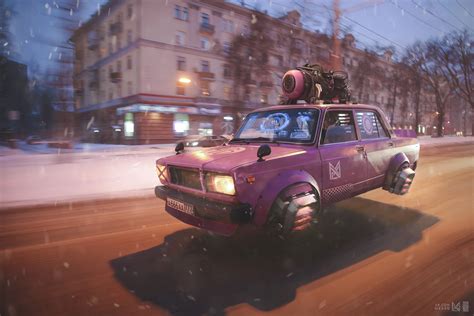 Floating Lada Is Ready For Russian Cyberpunk 2077 Autoevolution