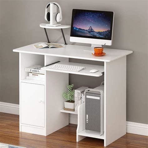 amazoncom jontik desktop computer desk  drawersstorage shelves