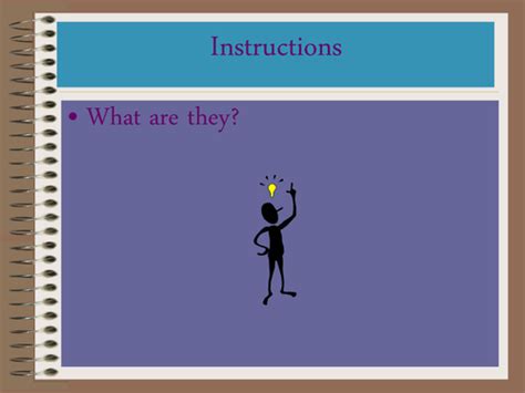 instructions  teaching resources