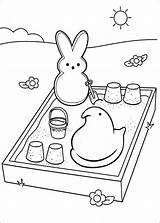 Peeps Coloring Pages Easter Bunny Printable Marshmallow Sheets Kids Color Sand Print Templates Board Preschool Playing Kiezen Bord Choose Painters sketch template