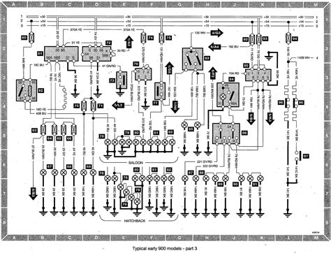 diagram    saab  electrical system wiring diagram worn service manual