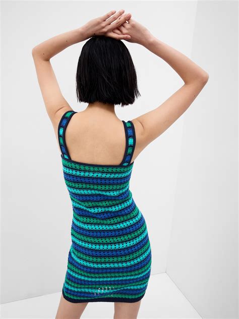 crochet mini dress gap