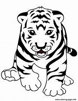 Coloring Pages Cute Tiger Baby Tigers Cartoon Clipart Clip Printable Kids Cub Cliparts Drawing Print Color Bengal Emoji Info Book sketch template