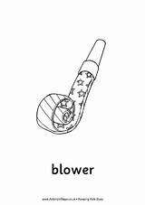Blower Party Coloring Colouring Pages Blowers Outline Simple Birthday Hats Hat Years Activityvillage Year Streamers Happy Color Print Village Activity sketch template