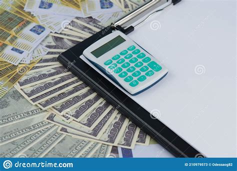 finance  statistic concept statistics calculator  money dollars  euro stock image