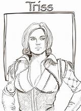 Ciri Witcher Triss Yennefer sketch template