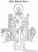 Coloring Saint Basil Catholic Pages Saints Children Great Icon Orthodox January Feast Print St 2nd Sheets Playground Click Colouring Book sketch template