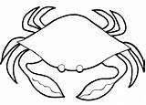 Crab Coloring Animals Sheet Pages Printable Sea Blue Simple Animal Marine Life sketch template