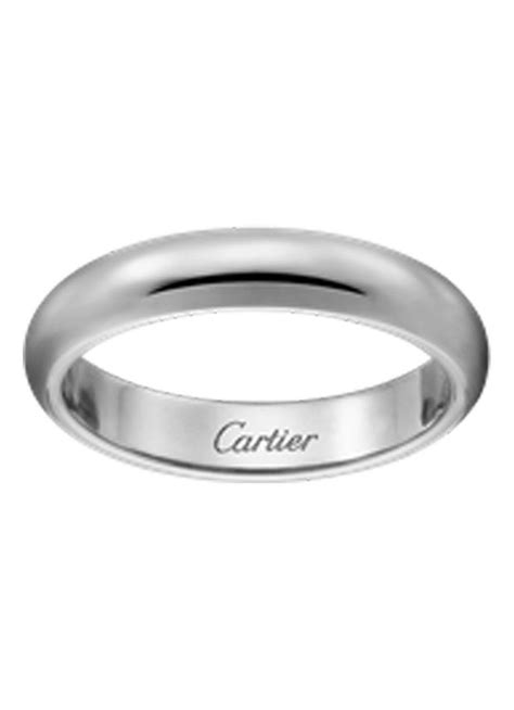 cartier wedding band ring van platina  zilver de bijenkorf