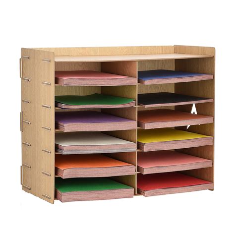 buy adir wood paper storage organizer construction paper storage