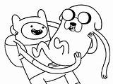 Pages Jake Coloring Finn Getcolorings Adventure Time Color sketch template