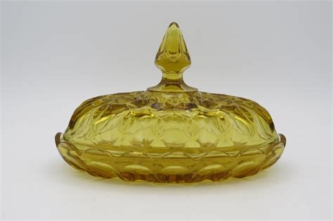 Vintage Glass Butter Dish With Lid Anchor Hocking Fairfield Etsy