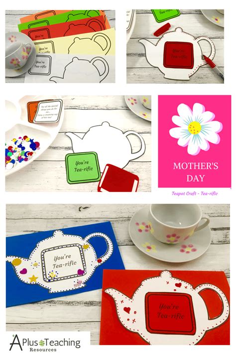 mothers day teapot card template   teaching resources