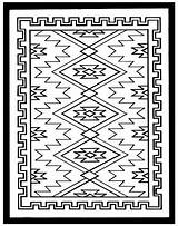 Navajo Rug Southwestern Muster Pueblo Dover Kokopelli Indianer Designlooter Cutting sketch template