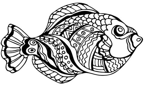 tropical fish coloring page underwater world anti stress coloring