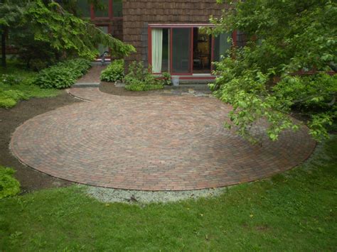 reclaimed brick patio cumberland foreside maine perennial stone