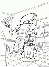 Coloring Futuristic Robots Pages Robot Colorkid Chef sketch template